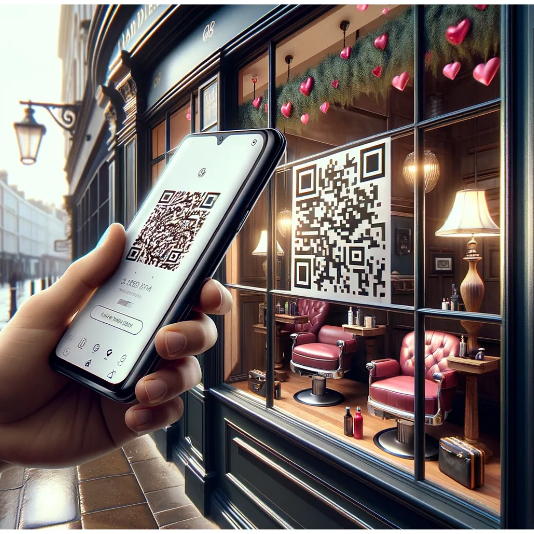 Cartel con código QR para reservar